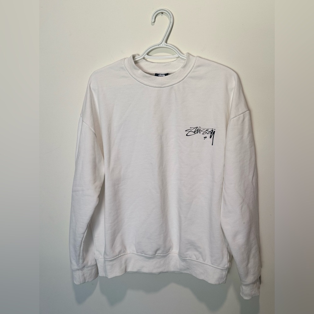 Stüssy Mercury White Crewneck Men’s Sweatshirt